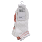 3er-Pack Sneakersocken Damen aus Baumwollmischung mit Blumen-Design (Weiß/Rosa/Orange)