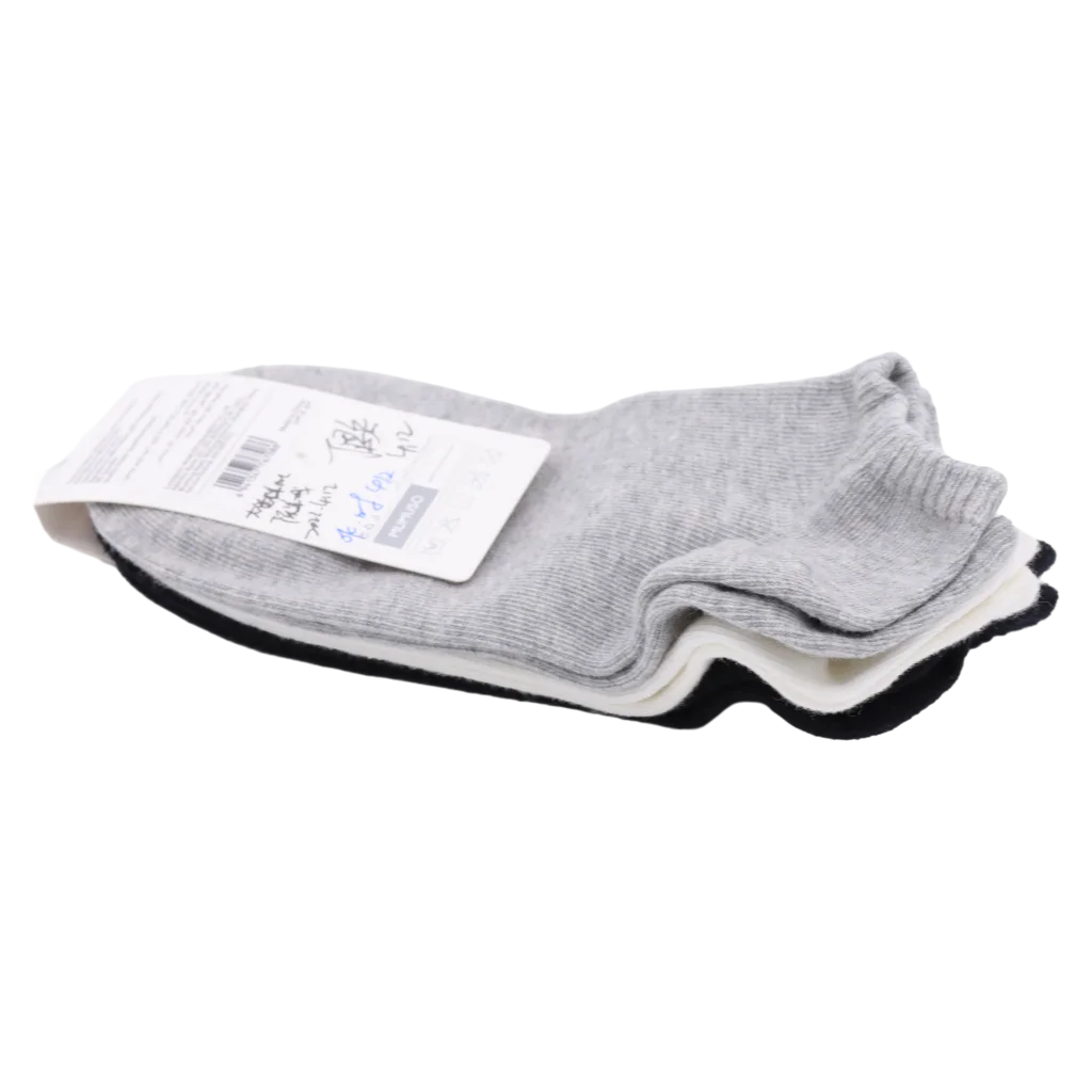 3er-Pack Damen Sneakersocken aus Baumwollmischung, niedrig (Schwarz/Weiß/Grau)