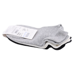 3er-Pack Damen Sneakersocken aus Baumwollmischung, niedrig (Schwarz/Weiß/Grau)