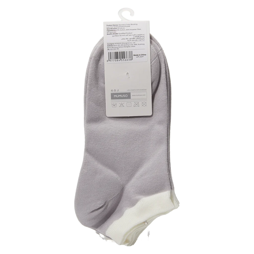 3er-Pack Damen Sneakersocken aus Baumwollmischung (Lila/Weiß/Pastellgelb)