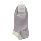 3er-Pack Damen Sneakersocken aus Baumwollmischung (Lila/Weiß/Pastellgelb)