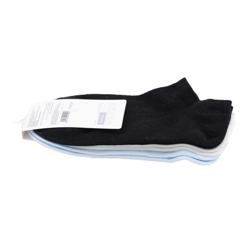 3er-Pack Damen Sneakersocken aus Baumwollmischung (Blau/Weiß/Schwarz)