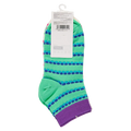 Sneakersocken Damen aus Baumwollmischung mit Streifen-Design (Creme/Mint/Lila/Pink)