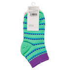 Sneakersocken Damen aus Baumwollmischung mit Streifen-Design (Creme/Mint/Lila/Pink)
