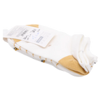 3er-Pack Damen Sneakersocken Baumwollmischung mit Katzen-Design (Weiß/Ocker)