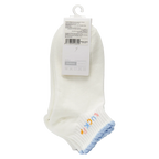 Sneakersocken Damen Baumwollmischung mit Wolken-Design (Weiß)