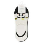 3er-Pack Damen Sneakersocken mit Panda-Design (Dunkelblau/Weiß)