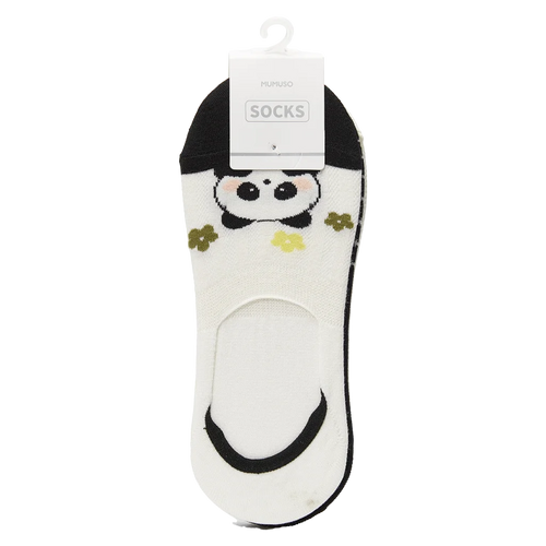 3er-Pack Damen Sneakersocken mit Panda-Design (Dunkelblau/Weiß)