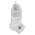 3er-Pack Damen Sneakersocken mit Herz-Design (Weiß)