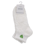 3er-Pack Damen Sneakersocken mit Herz-Design (Weiß)