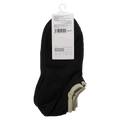 3er-Pack Sneakersocken Herren Baumwolle mit farbigem Bündchen (Schwarz/Grün)