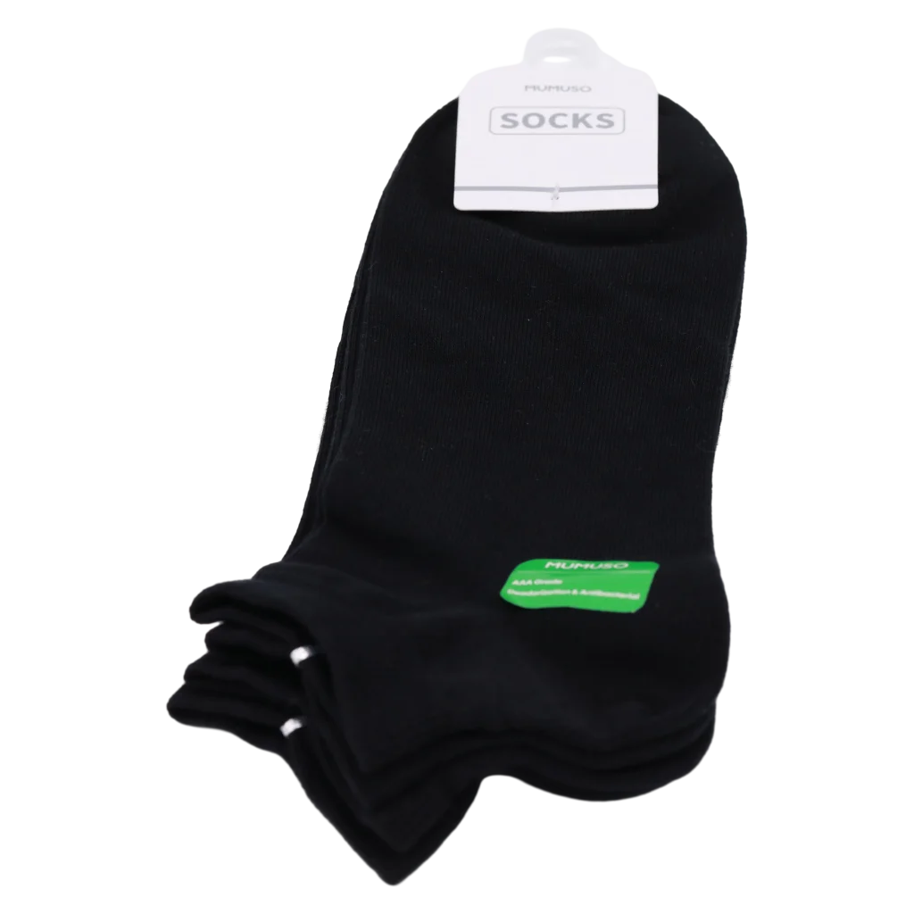 Sneakersocken Herren aus Baumwolle, antibakteriell (Schwarz)