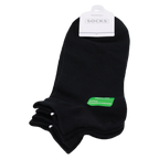 Sneakersocken Herren aus Baumwolle, antibakteriell (Schwarz)