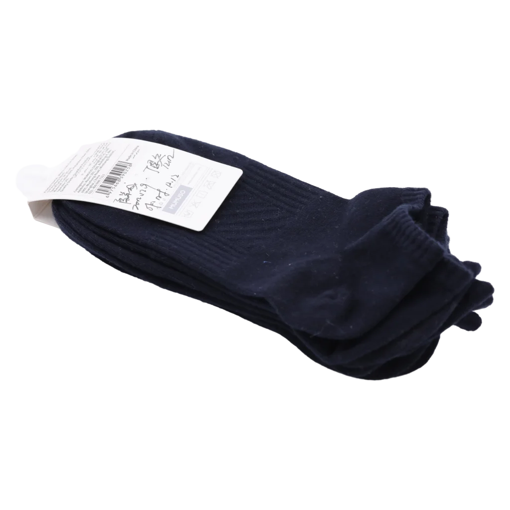 3er-Pack Herren Sneakersocken Baumwollmischung (Schwarz/Dunkelblau)