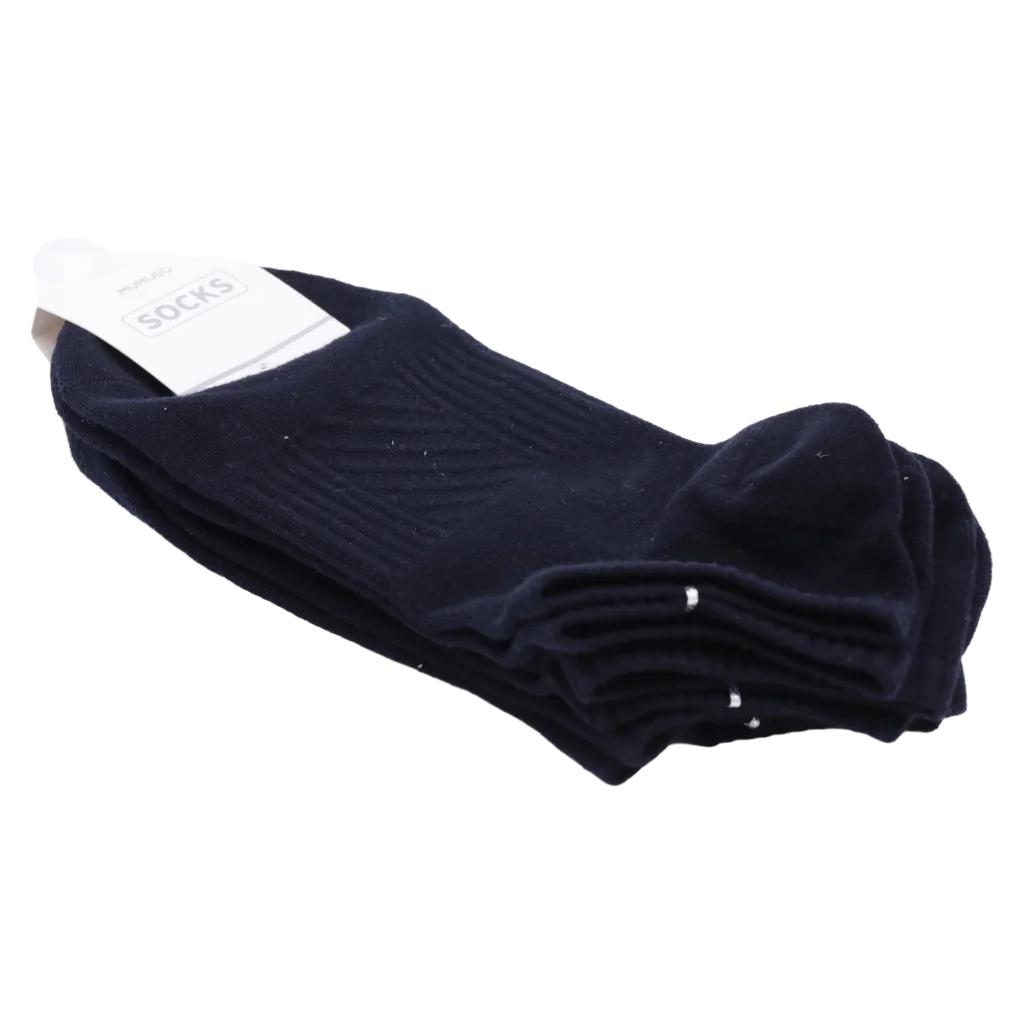 3er-Pack Herren Sneakersocken Baumwollmischung (Schwarz/Dunkelblau)