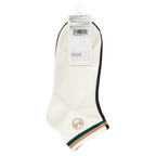 Sneakersocken für Herren aus Baumwollmischung mit Streifen-Design (Schwarz/Weiß)