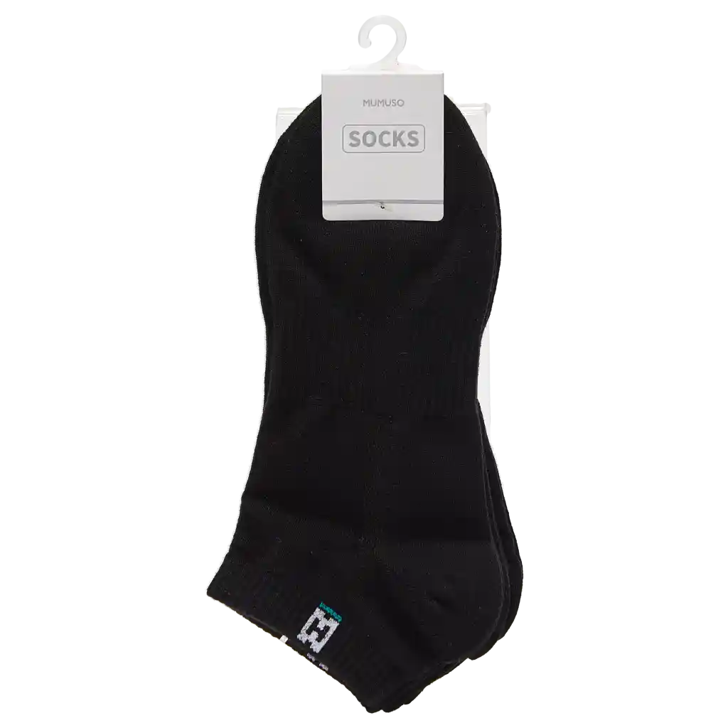 3er-Pack Herren Sneaker-Socken Baumwolle (Schwarz)