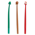 Soft Gel Pen mit Weihnachts-Design, feine Gelmine (Grün/Braun/Rot)