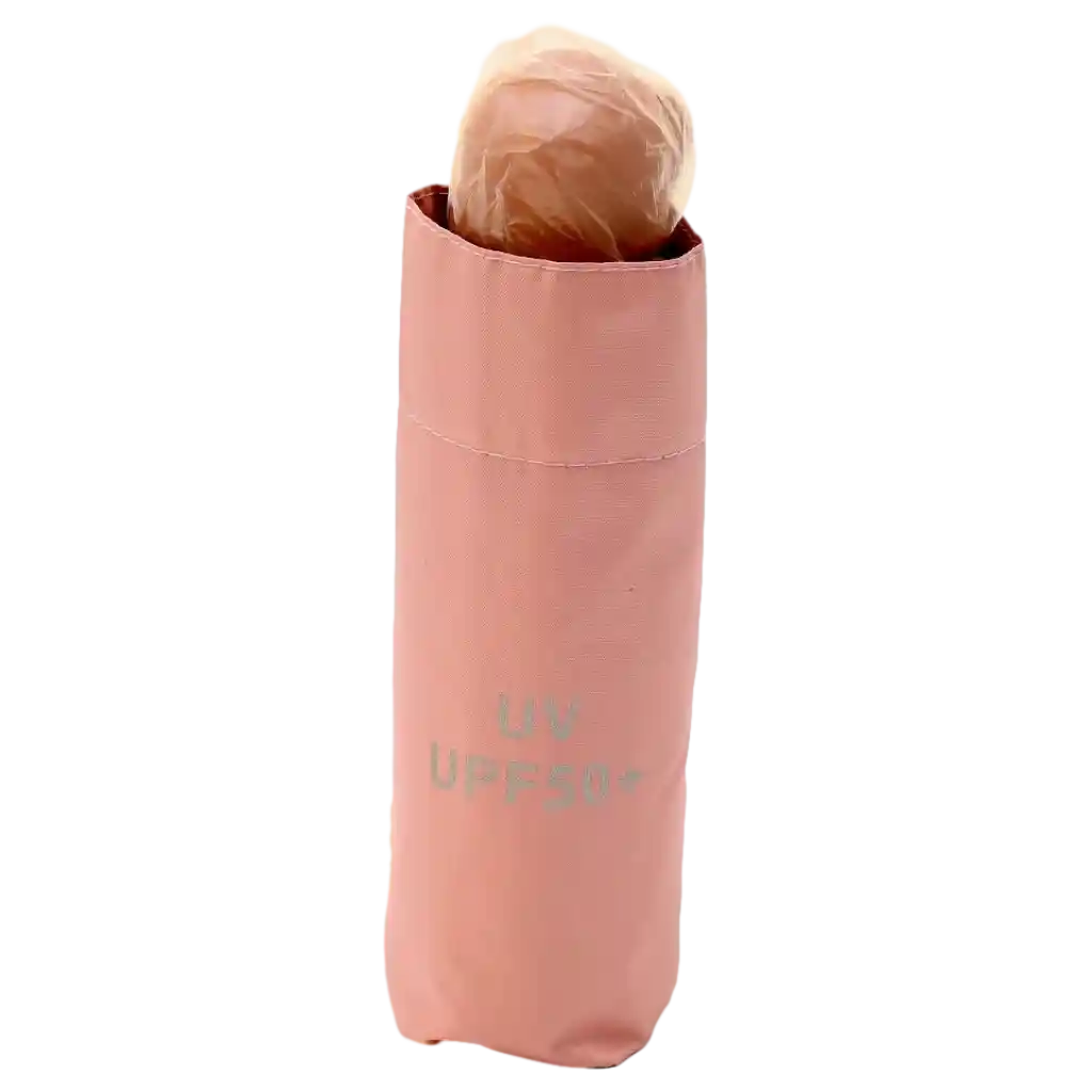 5-fach faltbarer Taschenschirm aus Fiberglas mit UPF50+ Schutz (Rosa)