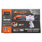 Spielzeugpistole mit Soft Darts aus ABS (Schwarz/Weiß) für Kinder ab 6 Jahren