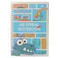 A5 Spiral-Notizbuch mit Dinosaurier-Design (Mehrfarbig)