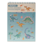 Spiral-Skizzenbuch A4 mit Dinosaurier-Print für Kinder (Mehrfarbig)
