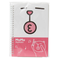 Spiral Notizbuch A5 mit Bär-Design, 191 g (Rosa/Weiß)