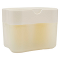 Spülmittelspender mit integriertem Schwammhalter aus Polypropylen (Weiß/Transparent)