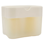 Spülmittelspender mit integriertem Schwammhalter aus Polypropylen (Weiß/Transparent)