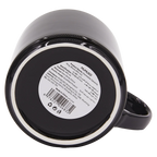 Stapelbare Keramiktasse aus Neoknochenporzellan, 490 ml (Schwarz)