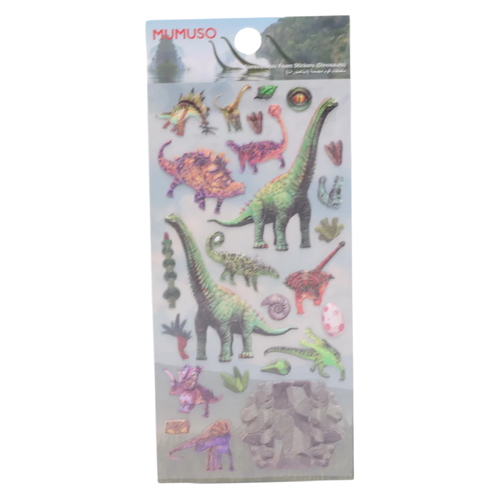 Stereoskop-Schaumstoff-Sticker mit Dinosaurier-Design (Mehrfarbig)