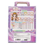 Sticker-Geschenkset mit Make-up Stickern für Kinder aus PVC/EVA (Pink/Blau/Lila)