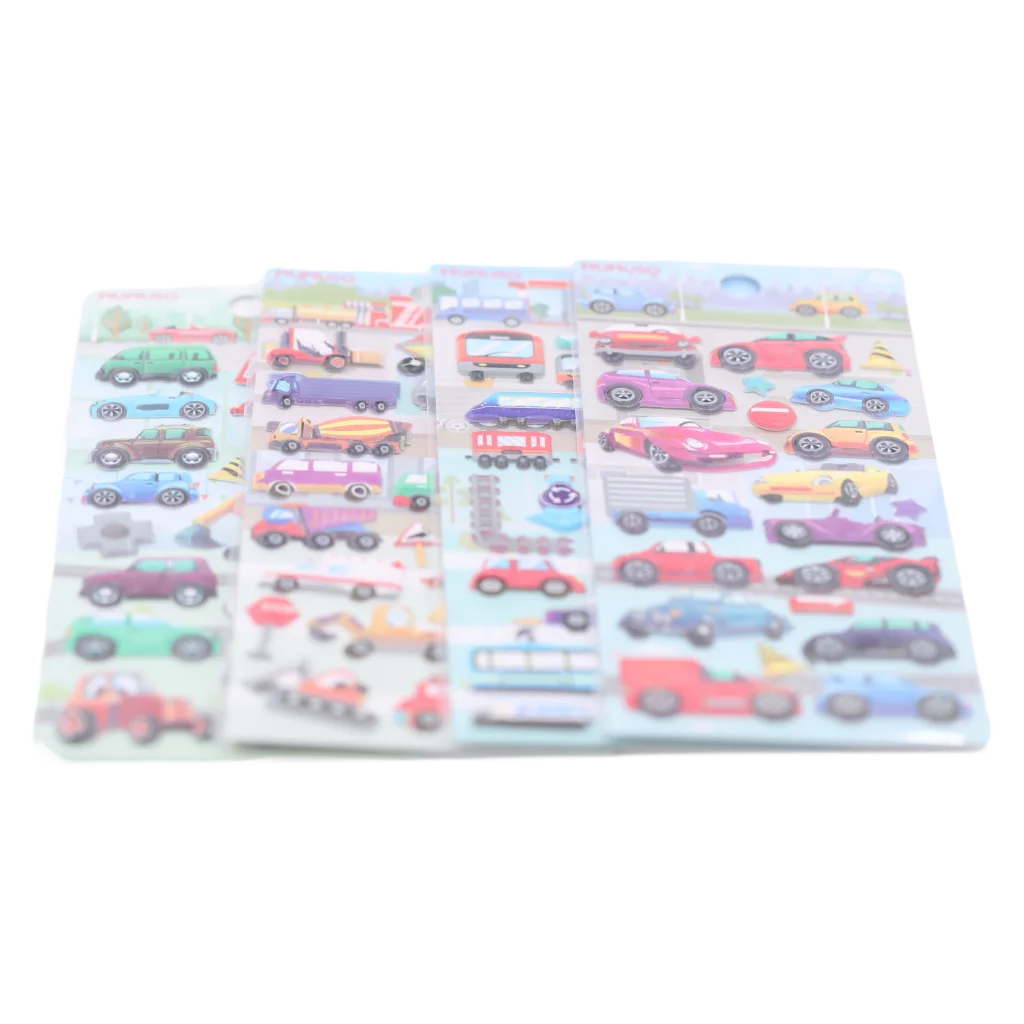 Sticker-Set aus PVC, Schaumstoff und Papier mit Fahrzeug-Design (Mehrfarbig)