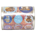 Stickerrolle mit verschiedenen Prints, Mehrfarbig