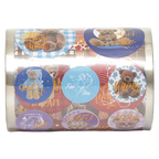 Stickerrolle mit verschiedenen Prints, Mehrfarbig