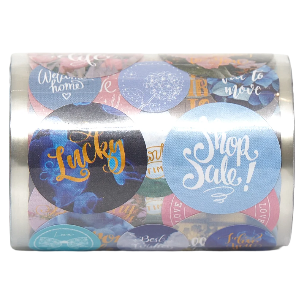 Stickerrolle mit verschiedenen Prints, Mehrfarbig