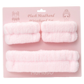 Stirnband und Armbänder Set aus Polyester für Gesichtspflege (Rosa)