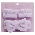 Stirnband und Armband Set aus Polyester für Gesichtspflege (Lila)