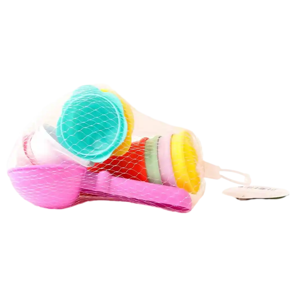 Strandspielzeug-Set aus PP in Eiscreme-Form für Kinder (Pink/Blau/Gelb/Rot/Grün)