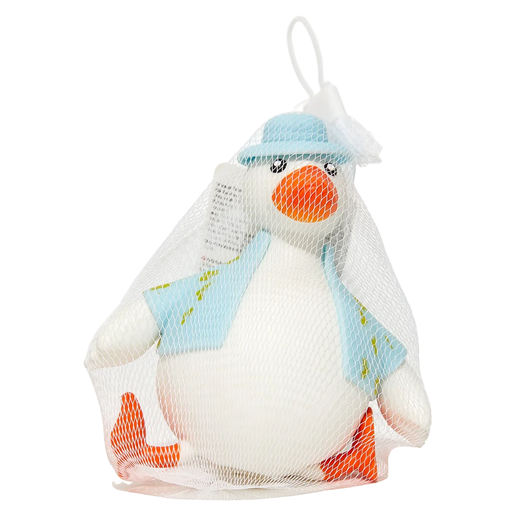 Stressabbau-Spielzeug TPR mit Enten-Design (Weiß/Gelb)