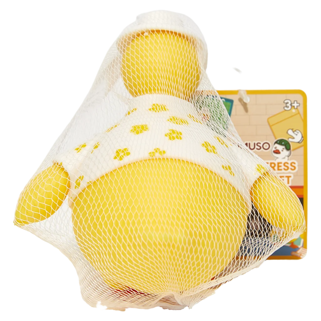 Stressabbau-Spielzeug TPR mit Enten-Design (Weiß/Gelb)