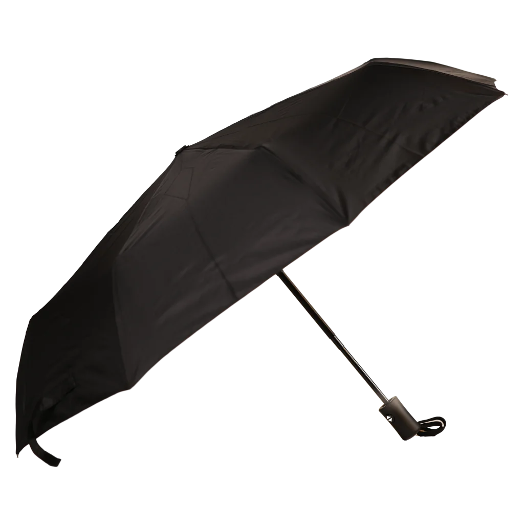 Taschenschirm mit Automatik-Funktion für Regen und Sonne (Schwarz)
