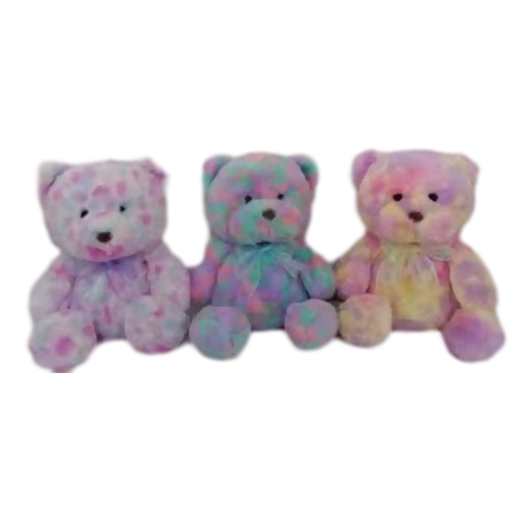 Plüschbär Kuscheltier Tie-Dye-Design, 40 cm (Mehrfarbig)
