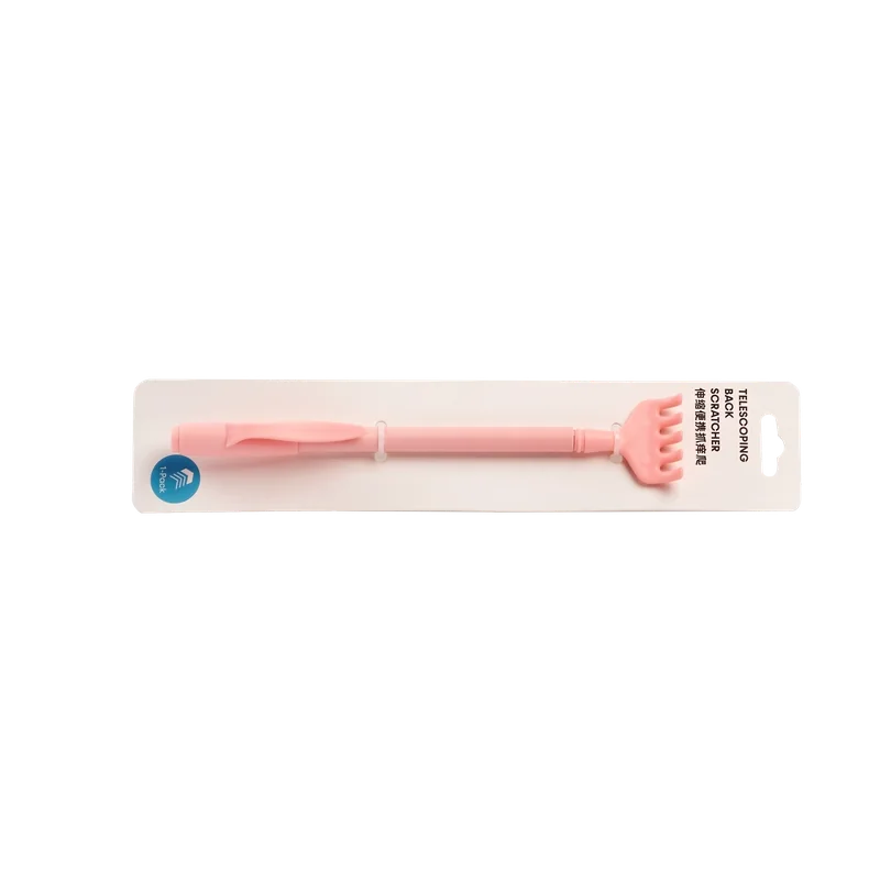 Teleskop-Rückenkratzer ausziehbar für Erwachsene (Rosa/Grün)