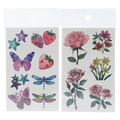 Temporäre Tattoos mit Schmetterlings- und Blumen-Design, Mehrfarbig