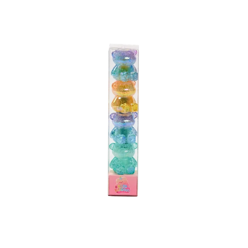 3-teiliges Textmarker-Set mit Bären-Design (Blau/Rosa/Grün)