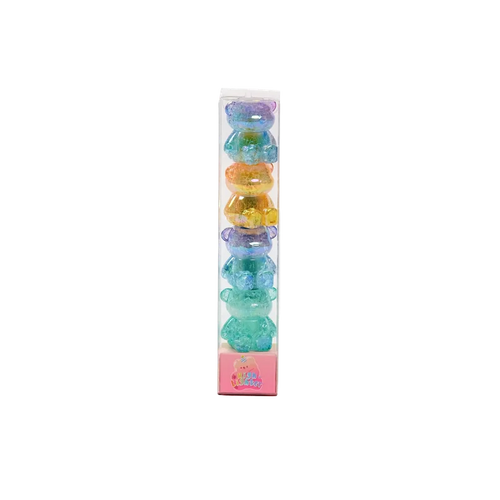 3-teiliges Textmarker-Set mit Bären-Design (Blau/Rosa/Grün)