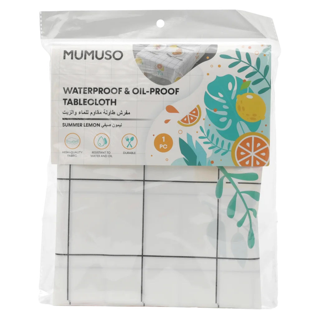 Tischdecke aus PEVA, wasser- &amp; ölabweisend mit Zitronen-Design (Mehrfarbig)