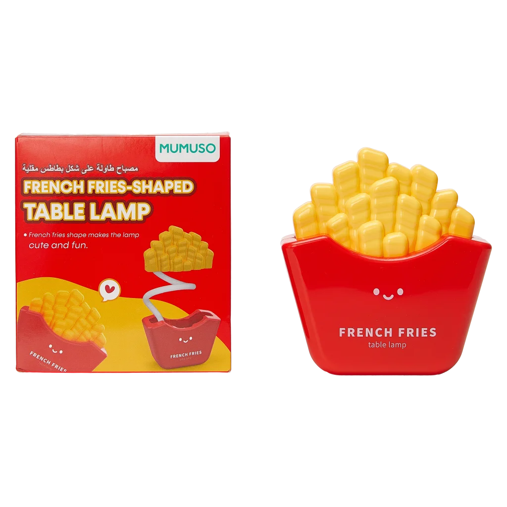 Tischlampe im Pommes-frites-Design (Rot/Gelb)