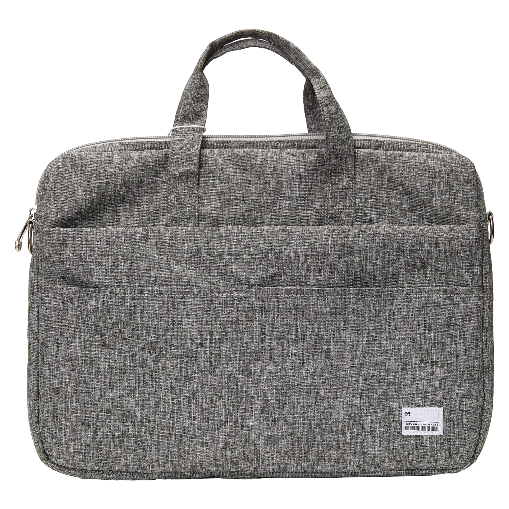 Tragbare Laptoptasche mit Schultergurt für Notebooks (Grau)